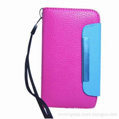 Flip Wallet PU Leather Case/Cover for iPhone 4 and 4S with Credit Card Slots